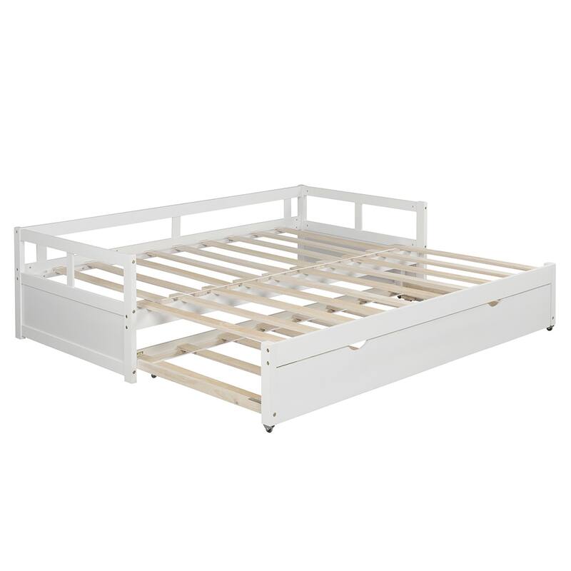 Merax Twin/King Expandable Sleeper Daybed with trundle