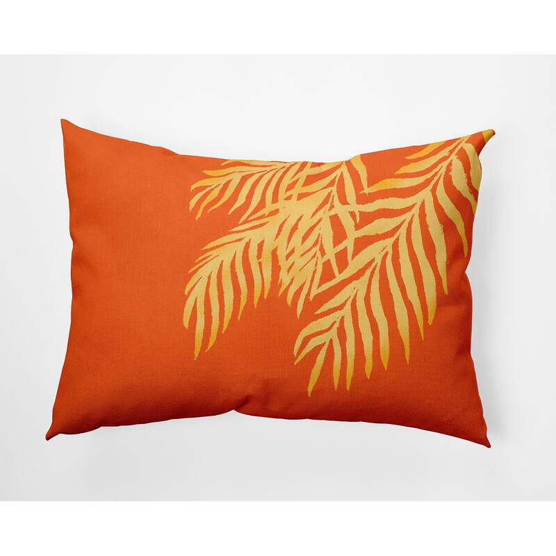 Blowing Palm Fronds Decorative Throw Pillow - 14" x 20" - Celosia