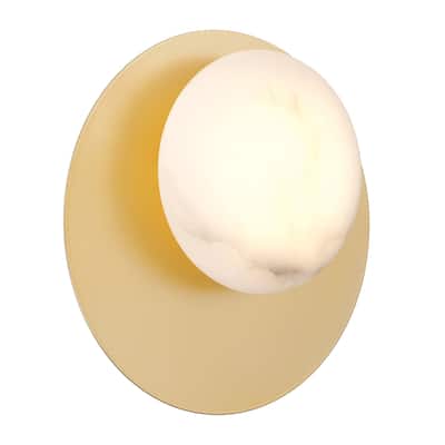 Minka Lavery 3591-L Zill 10" Tall LED Wall Sconce with Alabaster Stone