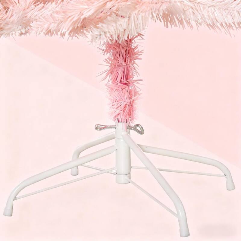 Artificial Christmas Tree - Realistic Branches, Indoor Holiday Decor - Pink