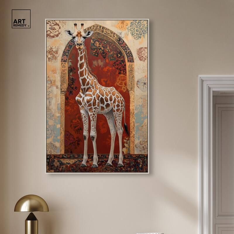 Giraffe Archway Canvas by Art Remedy