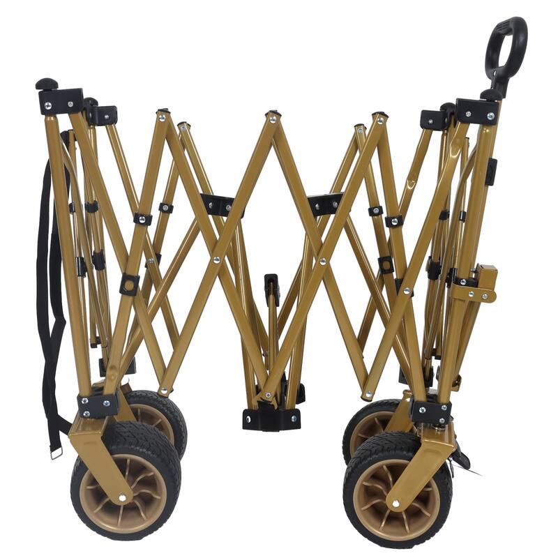 51-inch Extra long Heavy-Duty Foldable Utility Wagon, Patented Ultra-Stable Frame,1:6 Space-Saving Fold & 7" All-Terrain Wheels
