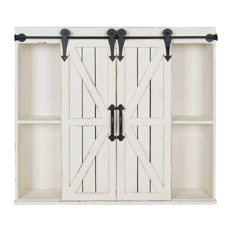Kate and Laurel Cates Rustic Wood Decorative Cabinet