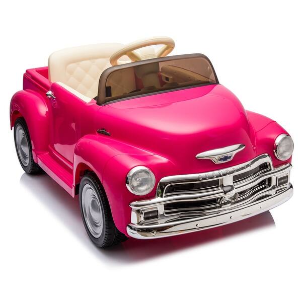 slide 2 of 60, Vintage Chevrolet 3100 12V Ride-On Truck for Kids with Parental Remote, USB, and Music 鈥