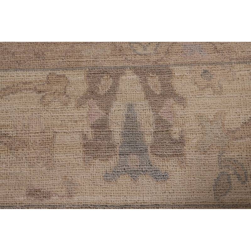 Vegetable Dye Oushak Area Rug Hand-Knotted Wool Carpet - 8'3" x 9'8"
