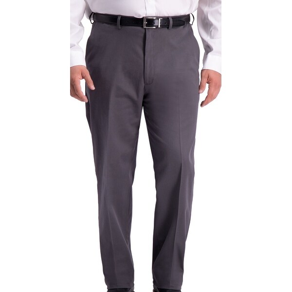 Haggar Mens Pant Charcoal Gray Size 48x34 Big & Tall Relaxed Fit Stretch. Opens flyout.