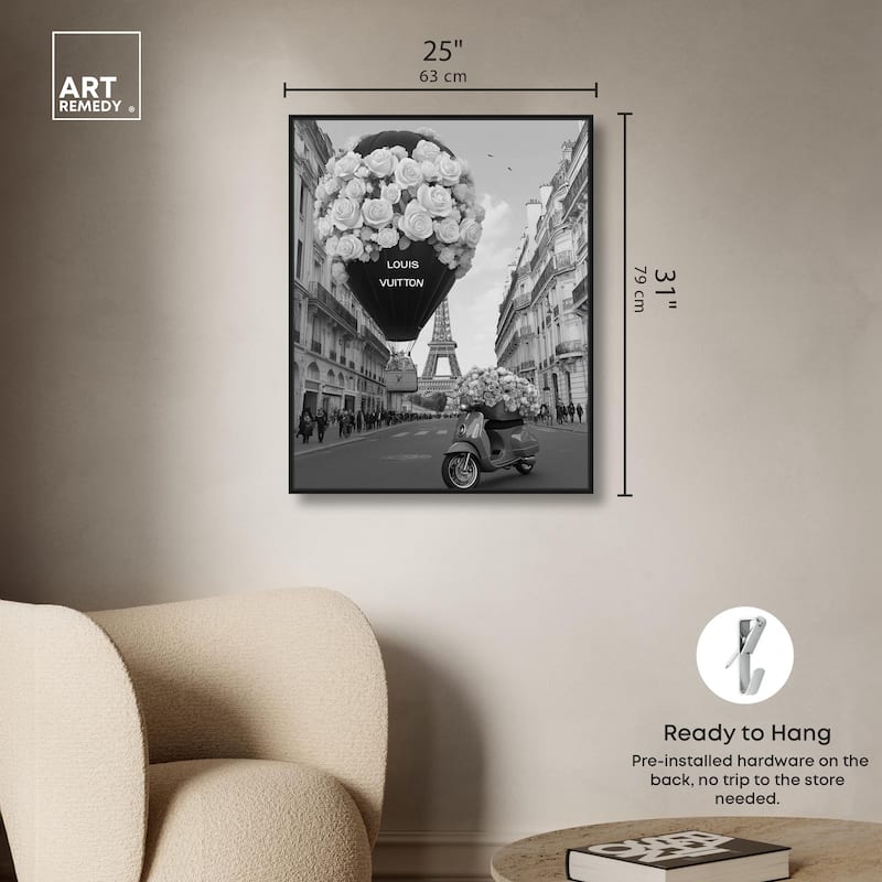 Scooter and Glam Balloon Canvas by Art Remedy