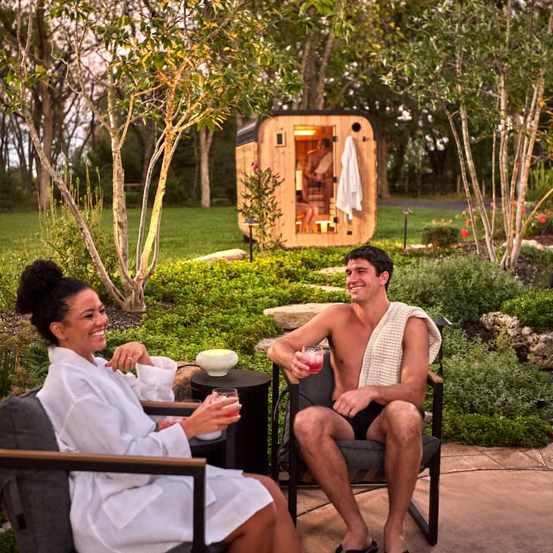 Backyard Discovery Lennon 4-6 Person Outdoor Cube Sauna, 9kW Heater