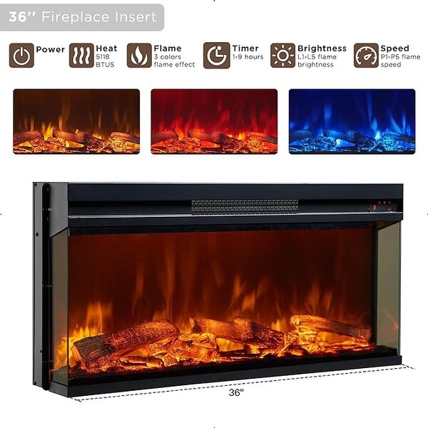 Farmhouse Fireplace TV Stand with 36