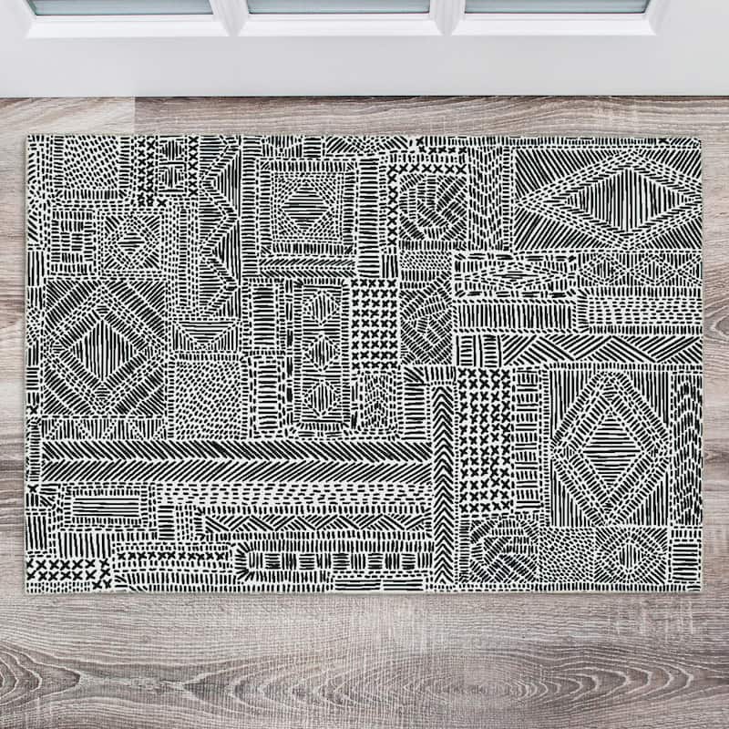 Cayden Machine Washable Geometic Area Rug