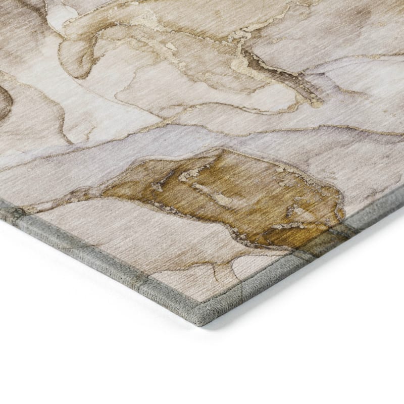 Machine Washable Indoor/ Outdoor Chantille Watercolor Rug
