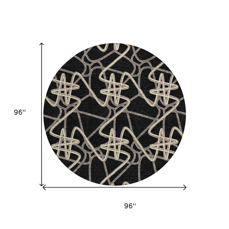 HomeRoots Geometric Contemporary Rectangle Outdoor Rug