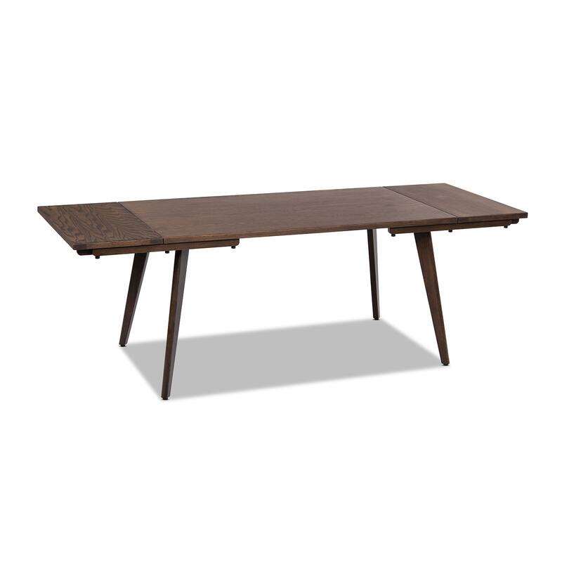 Jennifer Taylor Home Capri Solid Red Oak Wood Extendable Leaf Dining Table