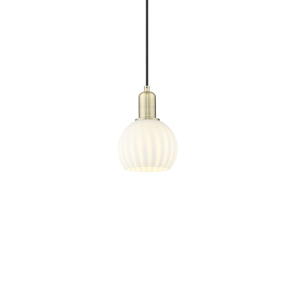 Innovations Lighting 716-1P-9-6 White Venetian Pendant White Venetian