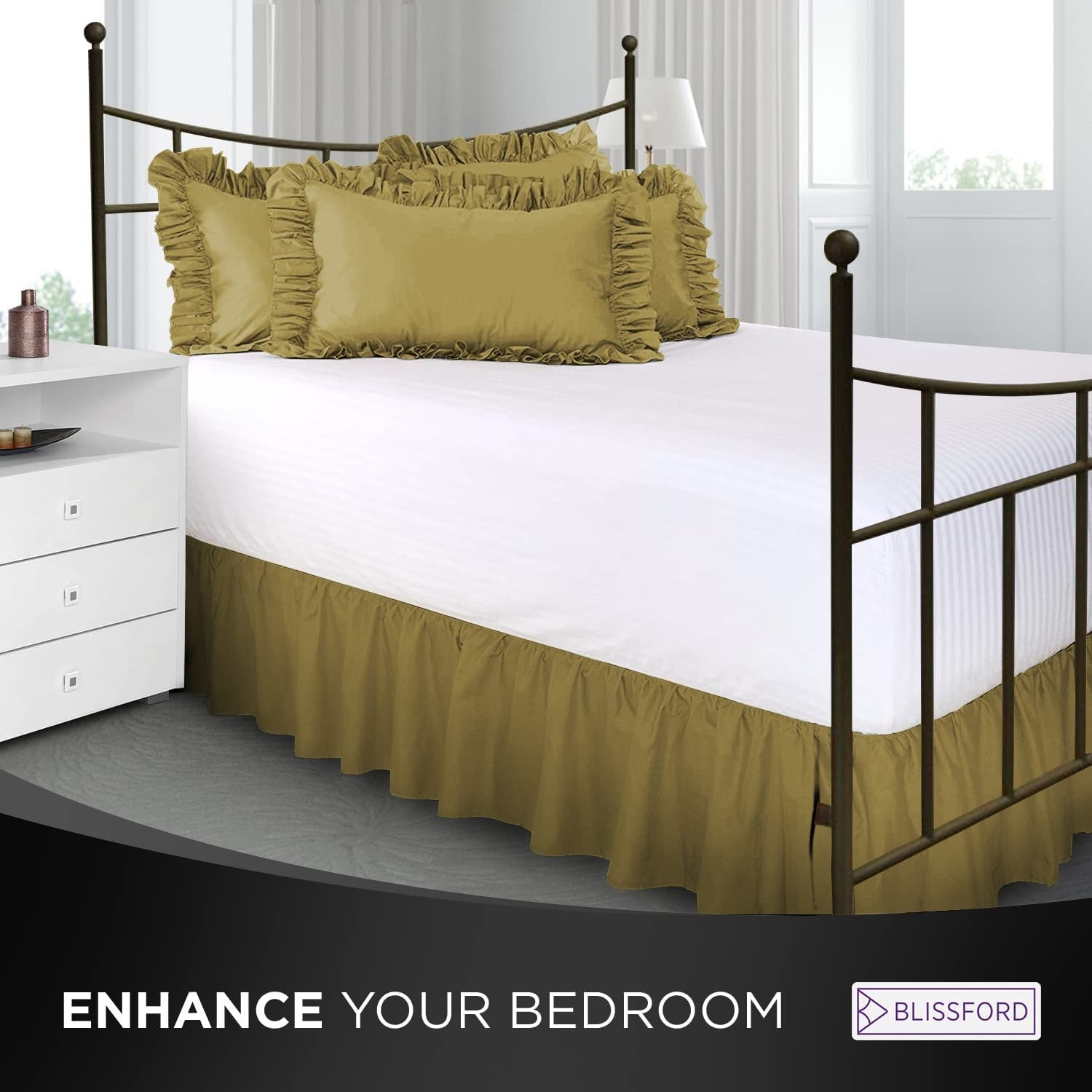 Bed skirt split king shop