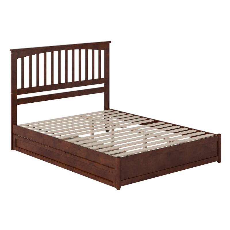 Everett Platform Bed with Panel Footboard and Twin XL Trundle