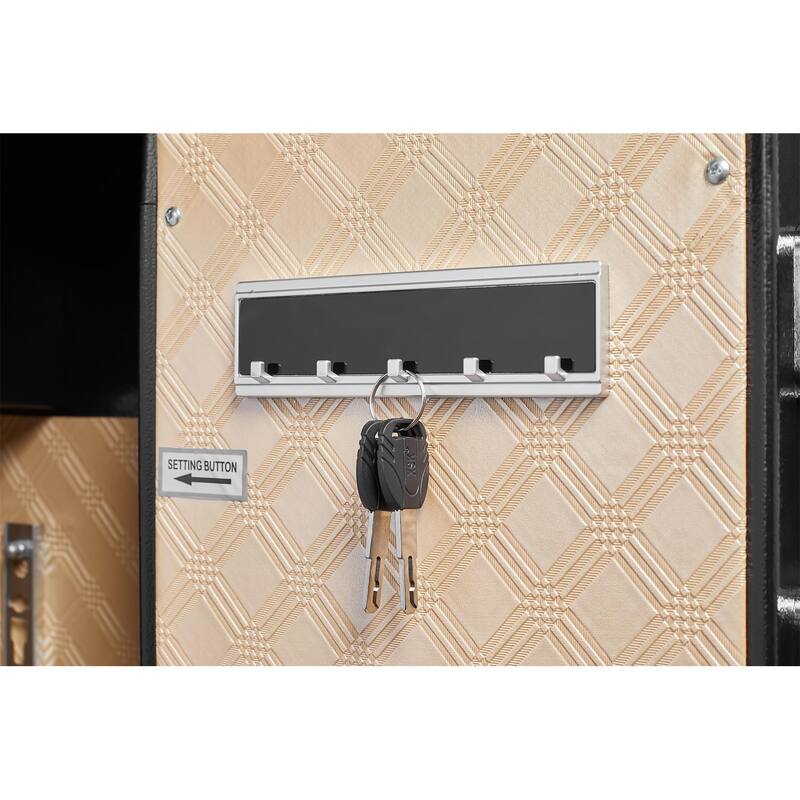 Solid Alloy Steel Office Hotel Home Safe, Security Digital Safes Box with Electronic Keypad, Spare Key, Smart Alert