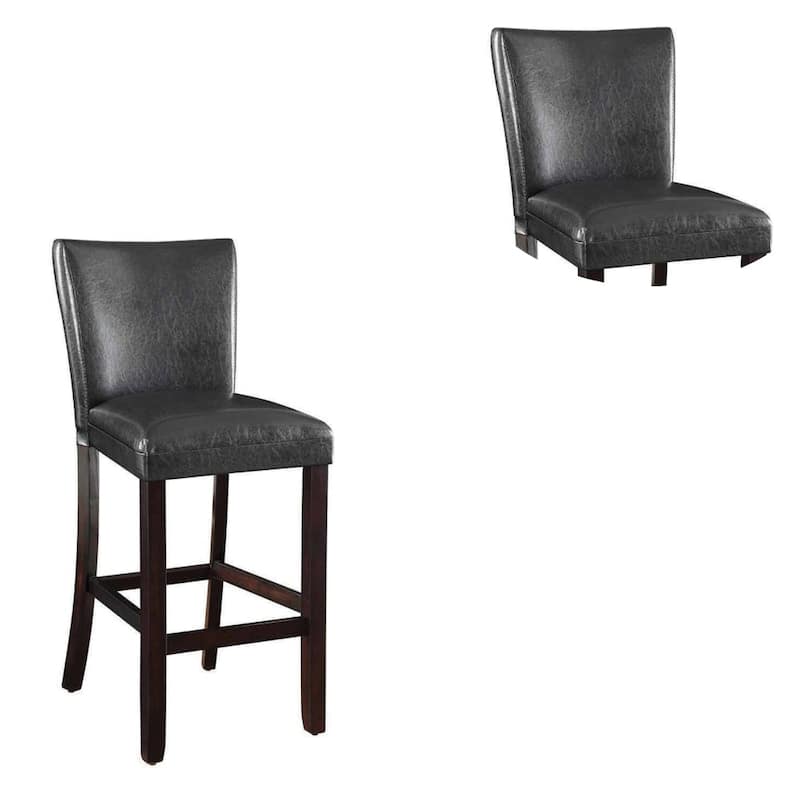 Comfortable Bar Stool, Brown, Set of 2 - 44.5 H x 24 W x 19 L Inches