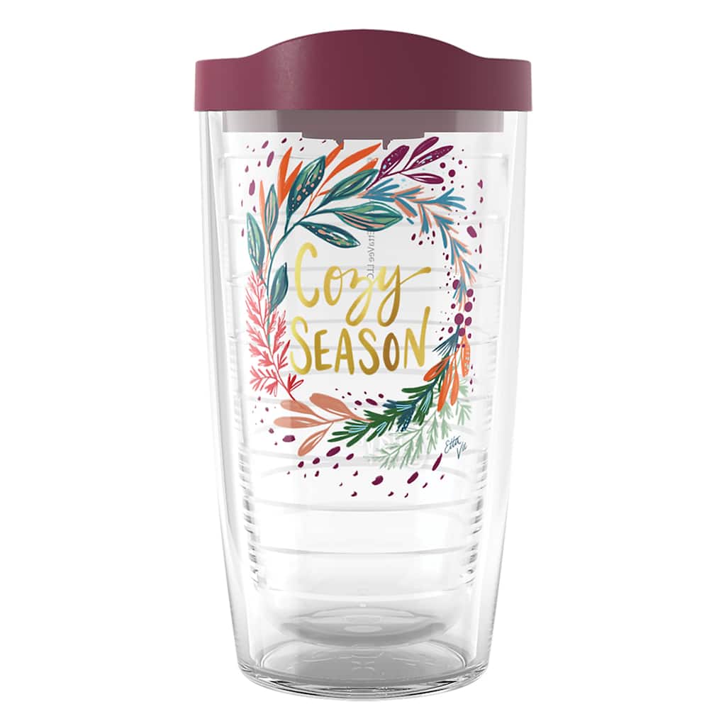 Tervis EttaVee Cozy Christmas Holiday Season Wreath Made in USA Double Walled Insulated Travel Tumbler, Wreath