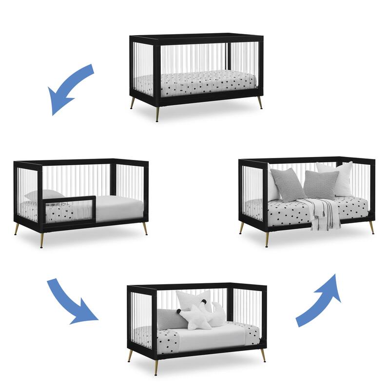Sloane 4-in-1 Acrylic Convertible Crib, Greenguard Gold Certified