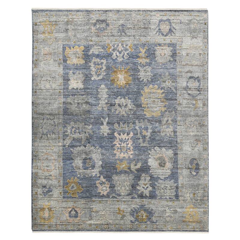 Jwell Avien Transitional Bordered Hand-Knotted Area Rug