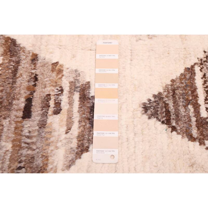 ECARPETGALLERY Hand-knotted Pak Finest Marrakesh Ivory Wool Rug - 8'0 x 9'9