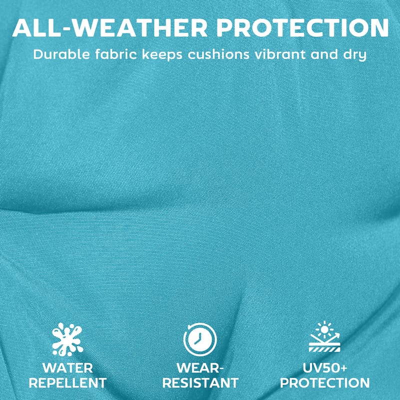 Outsunny Chaise Lounge Cushion, 4" Thick Outdoor Lounge Chair Cushion with Non-Slip Ties