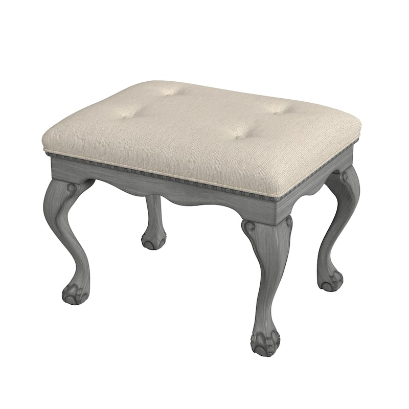Ashford Upholstered Vanity Stool - Grey