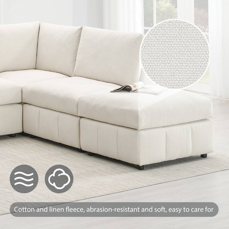 93 "modern sectional sofa, vertical stripes, 5 seat armless sofa