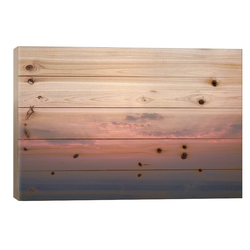Magical Sunset Print On Wood by Honeymoon Hotel - Multi-Color