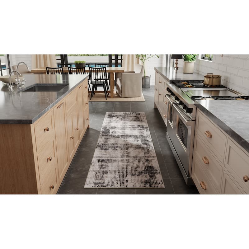 Grand Bazaar Maxin Machine Made Abstract Modern Area Rug