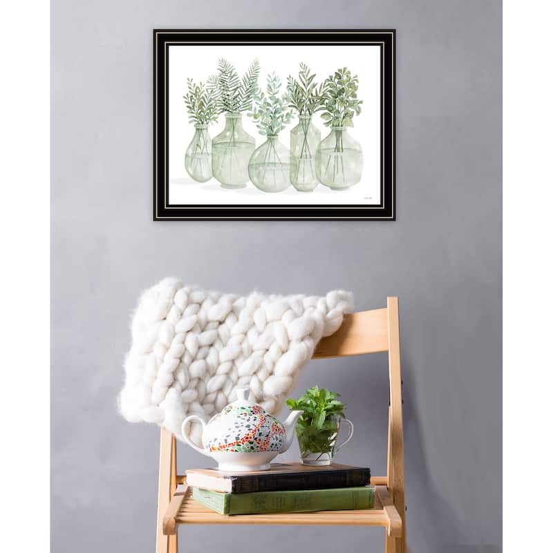 TrendyDecor4U Farmhouse "Simply Sage I" Framed Print Wall Art