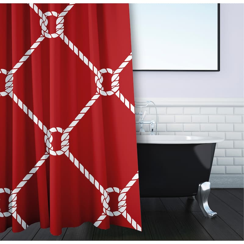 Ahoy Geometric Print 71x74-inch Shower Curtain