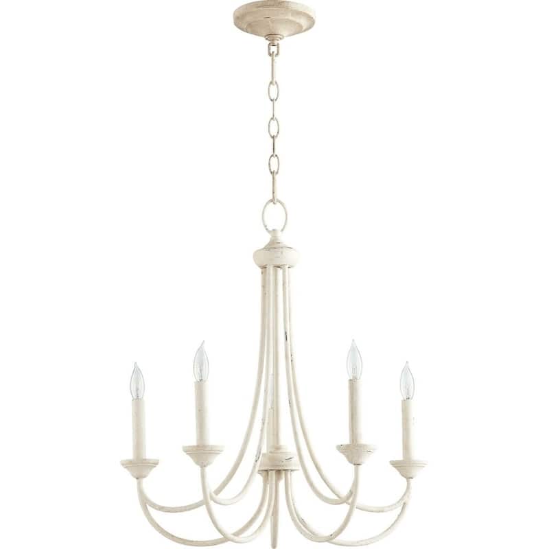 Brooks 5-light Candle Chandelier - White
