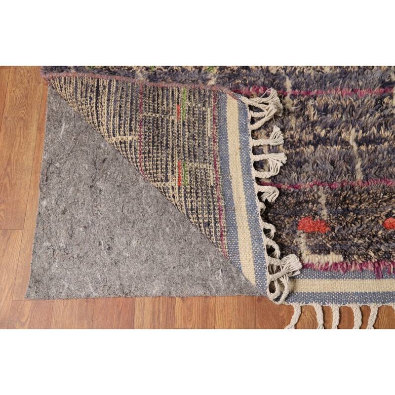 Moroccan Oriental Large Area Rug Hand-Knotted Wool Carpet - 12'2" x 18'5"