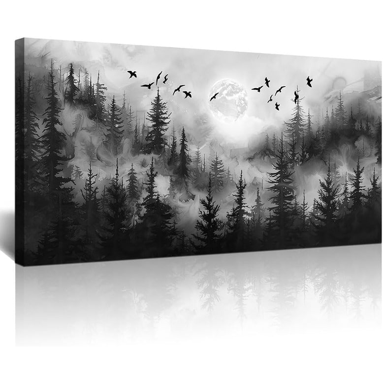 Modern Landscape Wall Art Canvas Prints Black And White Pictures