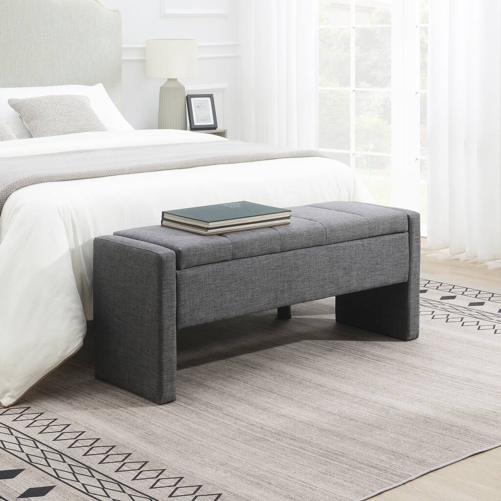 GDFStudio- Alice Foam Bed End Bench with Storage