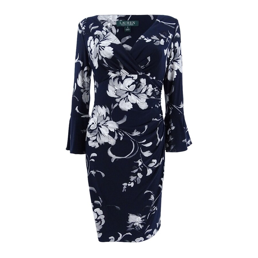 ralph lauren floral bell sleeve dress