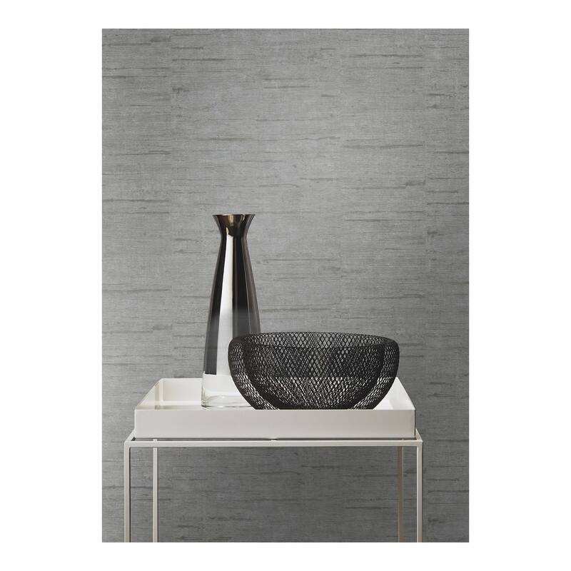 Advantage Maclure Silver Striated Texture Wallpaper - 21 x 396 x 0.025