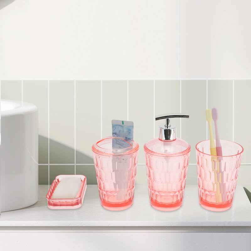 1 Set Transparent Bathroom Accessories Set for Bathroom Vanities