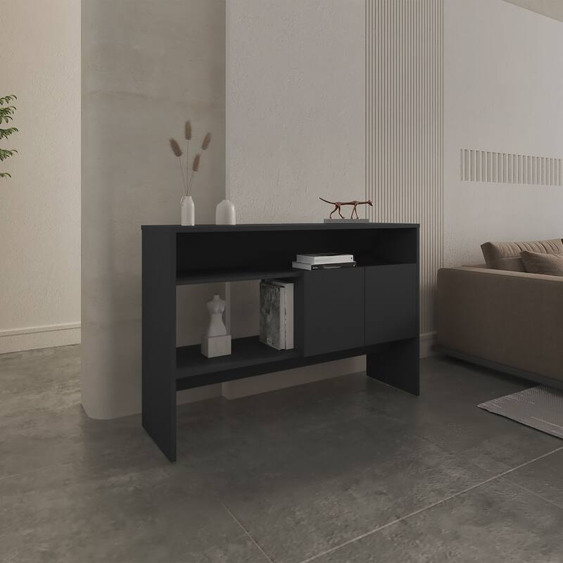 Console Table 31.8" H, with 2 Doors and 3 Shelves
