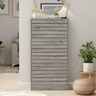 Shoe Cabinet with Flip Drawer for Entryway Rack Storage Organizer