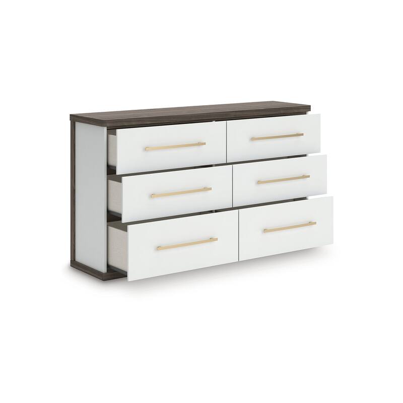Signature Design by Ashley Nendalane Brown/White Dresser