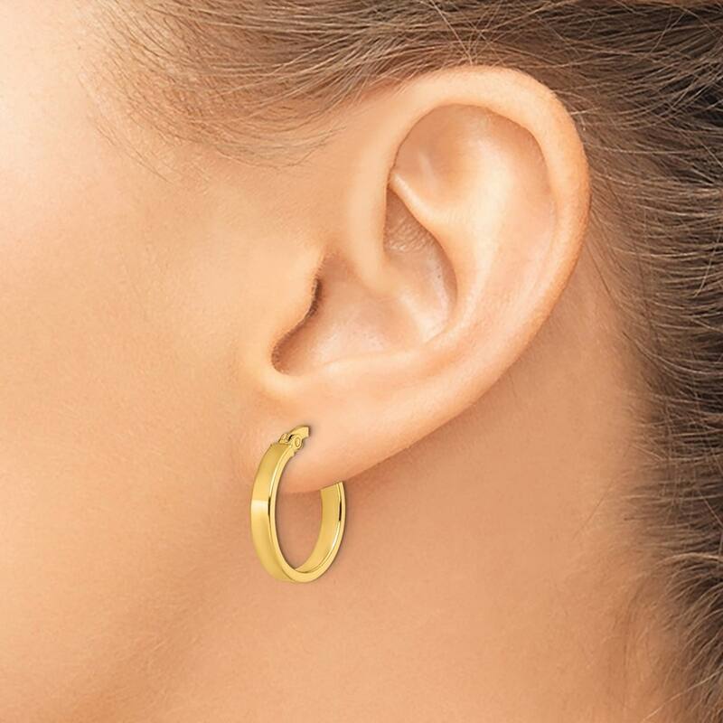 Curata 14k Polished Earrings - 19.75x18mm Wide 3mm Thick