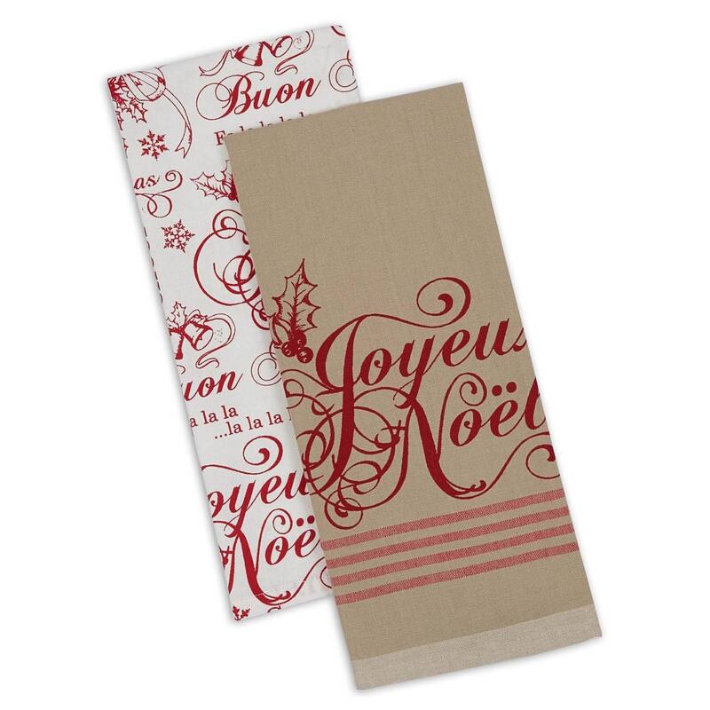 DII Assorted Christmas Printed Dishtowel