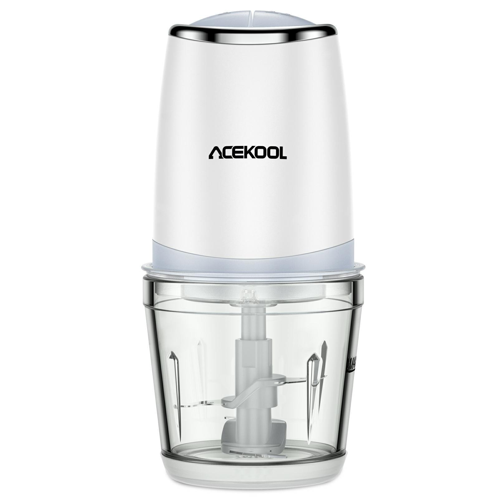 Mini Food Processor with 2.5 Cup Glass Bowl for Vegetables Meat