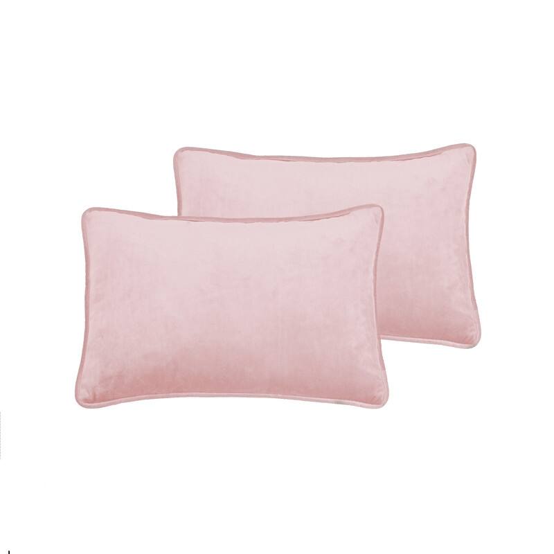 Sherry Kline Glendon Velvet Corded Edge pillow, zippered with Polyester Insert (Set of 2) - Violet Ice
