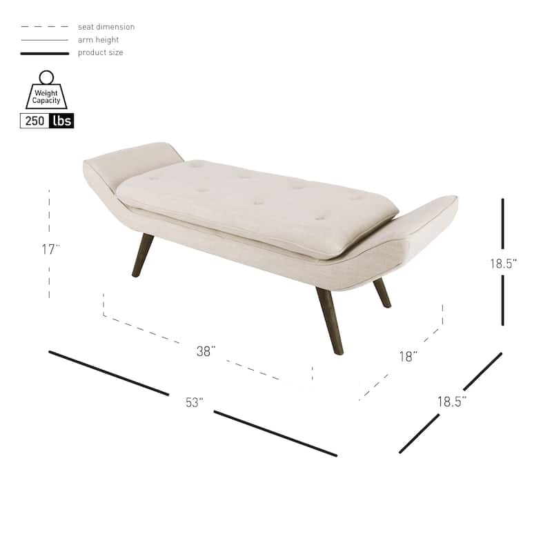 NPD Furniture Newcastle Fabric Tufted Bench