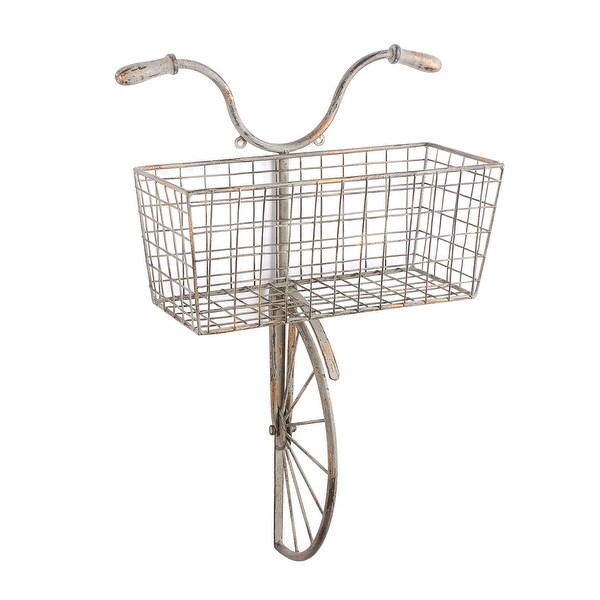 Shop Iron Bicycle Wall Decor - Basket for Storage Magazine ...