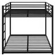 preview thumbnail 6 of 11, Full over Full Metal Bunk Bed, Low Bunk Bed with Ladder